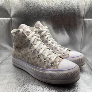 Size M7/W9 Converse‎ CTAS Lift Platform Unisex High Top Floral Shoes 173137C